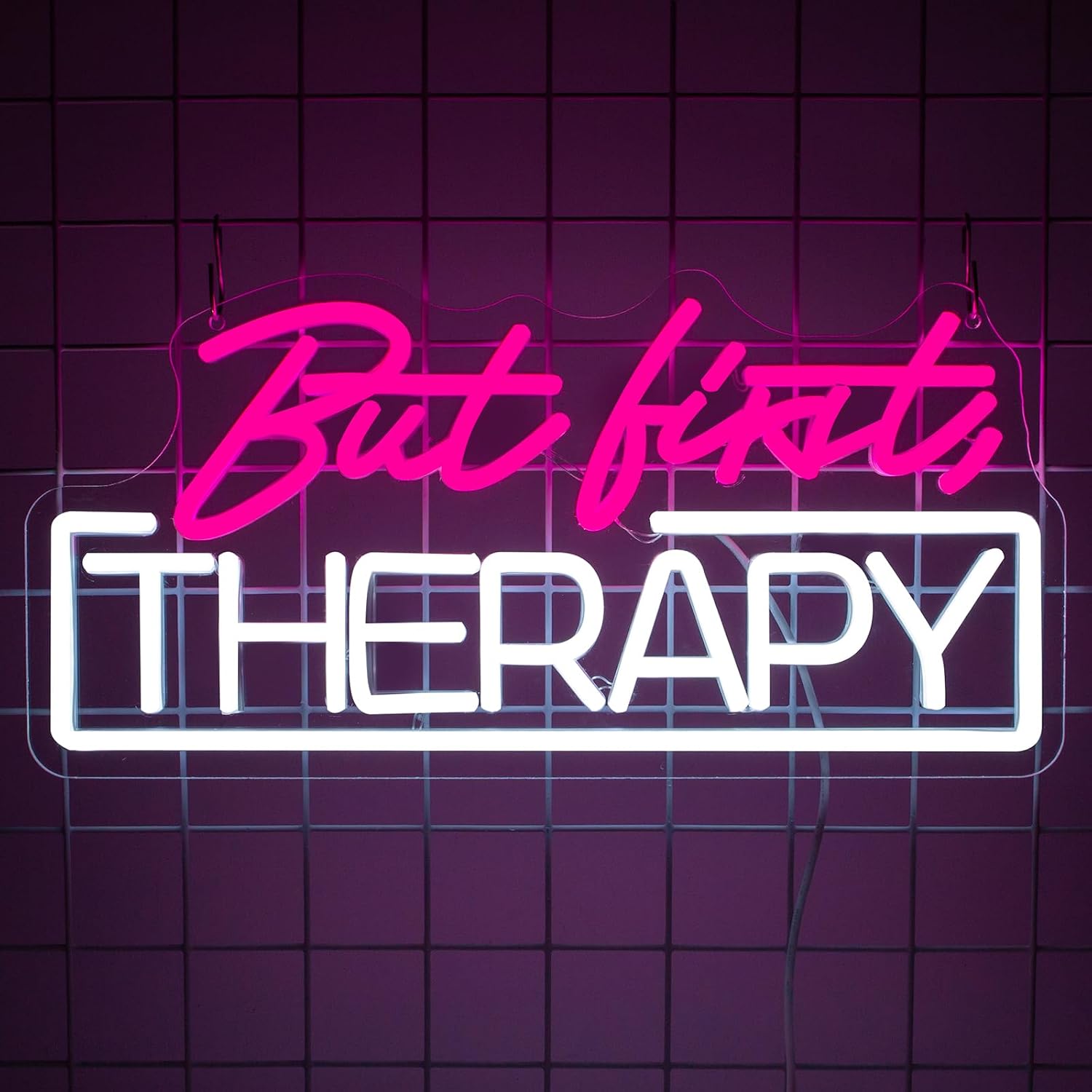 Wellness Spa And Salon - Self Care But First Therapy Neon