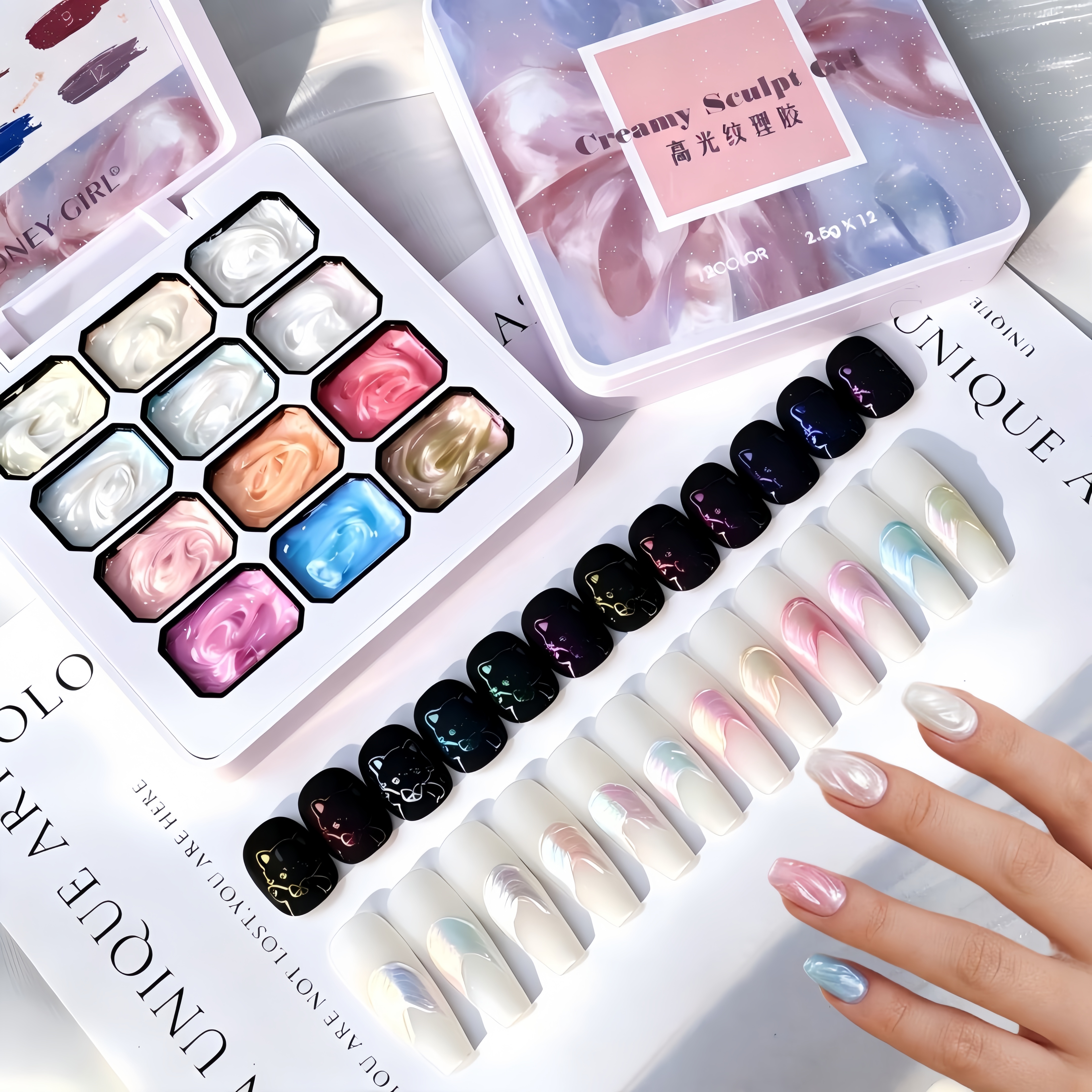 12-grid Dreamy Texture Gel Nai - Waxing Kit Home incelemesi ve fiyatı