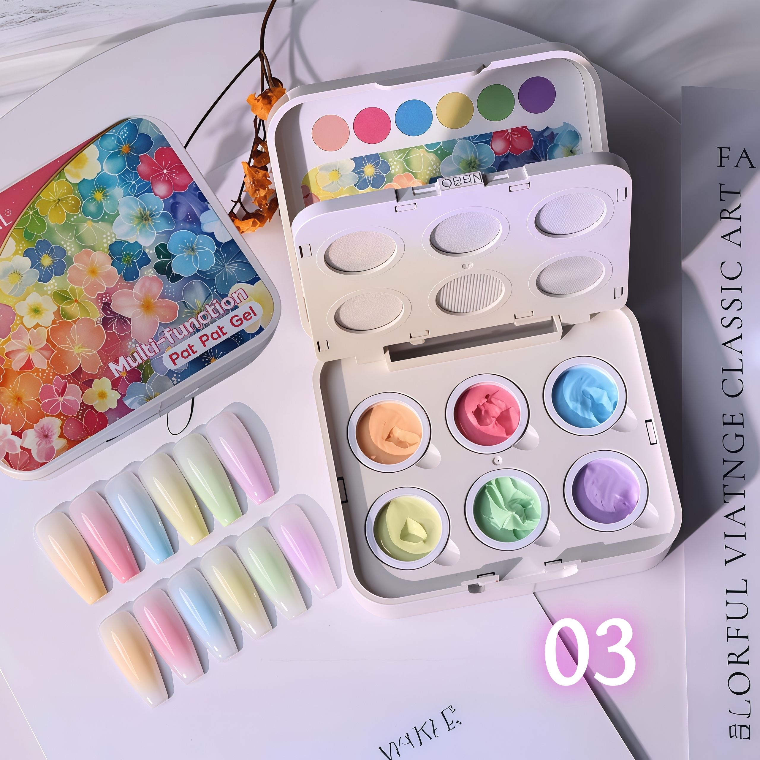 New 6 Color Cushion Nail Art S - Waxing Kit Home incelemesi ve fiyatı
