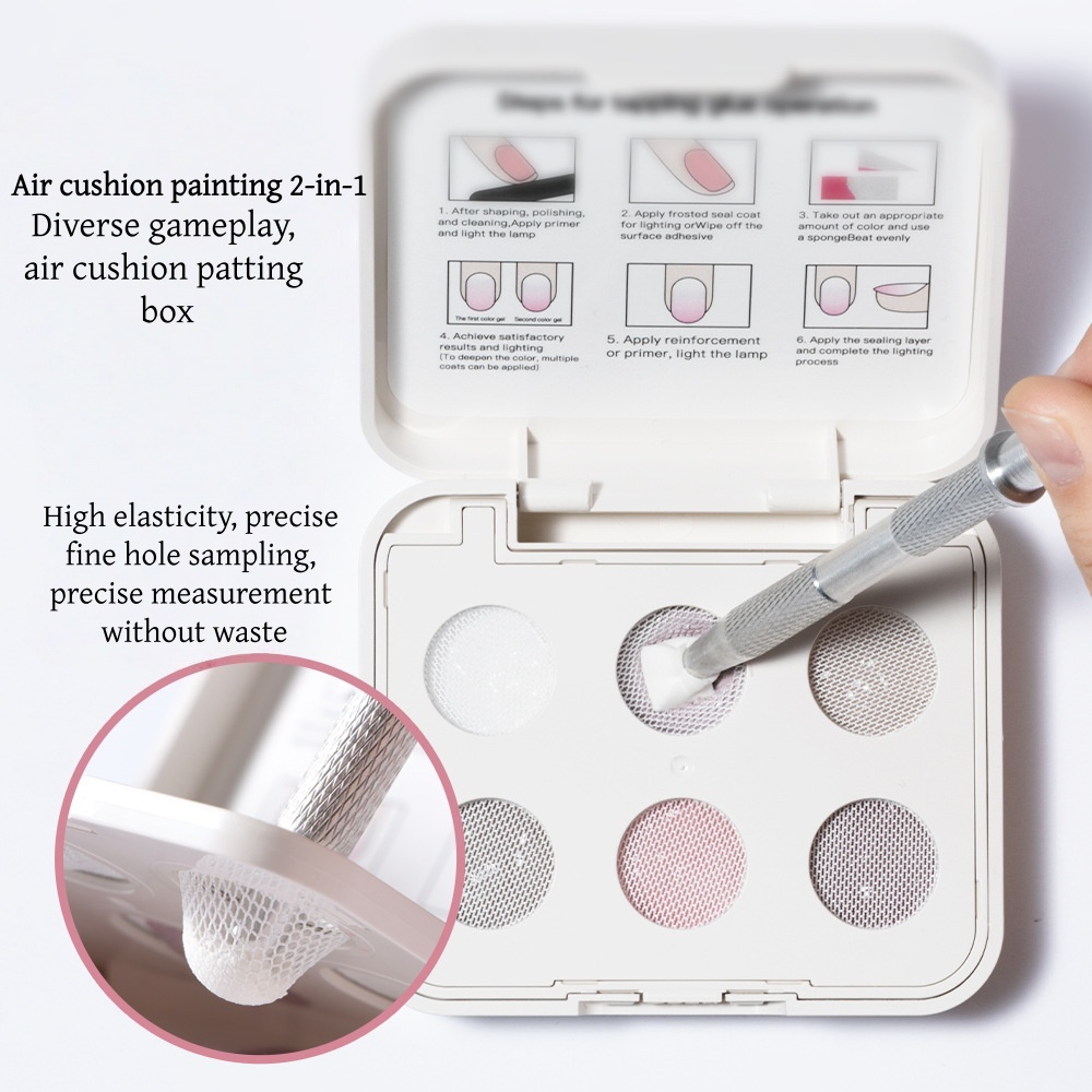 New 6 Color Cushion Nail Art S - Waxing Kit Home incelemesi ve fiyatı
